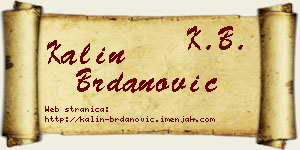 Kalin Brdanović vizit kartica